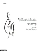 Behold, bless ye the Lord SATB choral sheet music cover